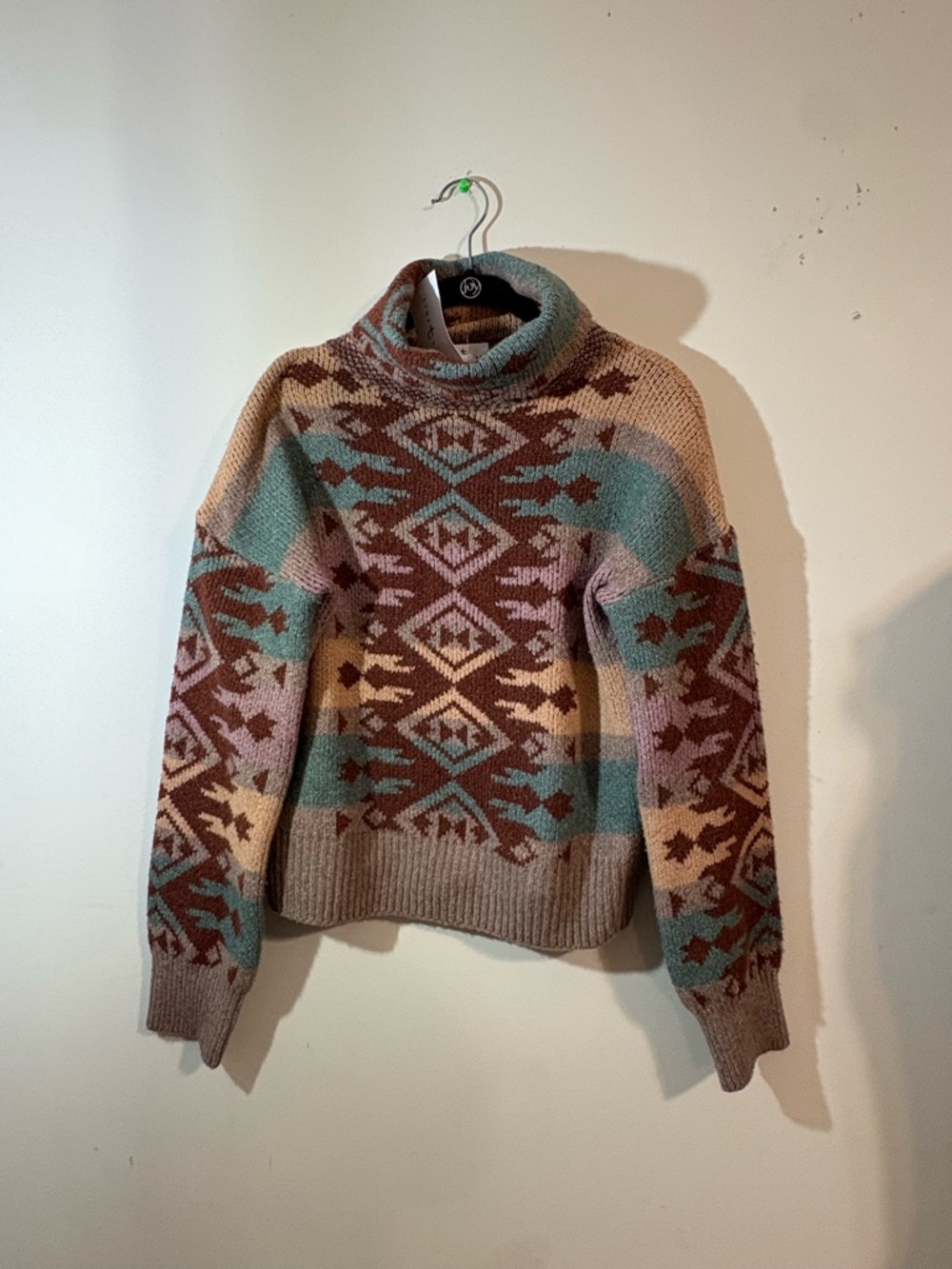 True Craft Southwestern  turtleneck sweater women’s Medium Aztec geometric‎ NWT